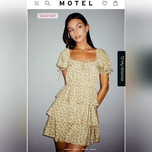 Motel Rocks Mosere Mini Dress in Washed Ditsy - size small